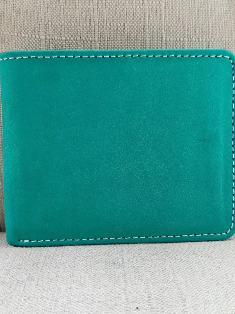 Green Wallet Genuine Leather Bifold Cardholder Billfold Purse Money Fold New
